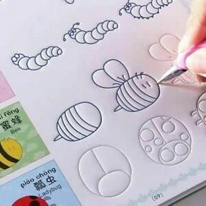 Reusable Magic Copybook – 4-in-1 Handwriting Book for Kids