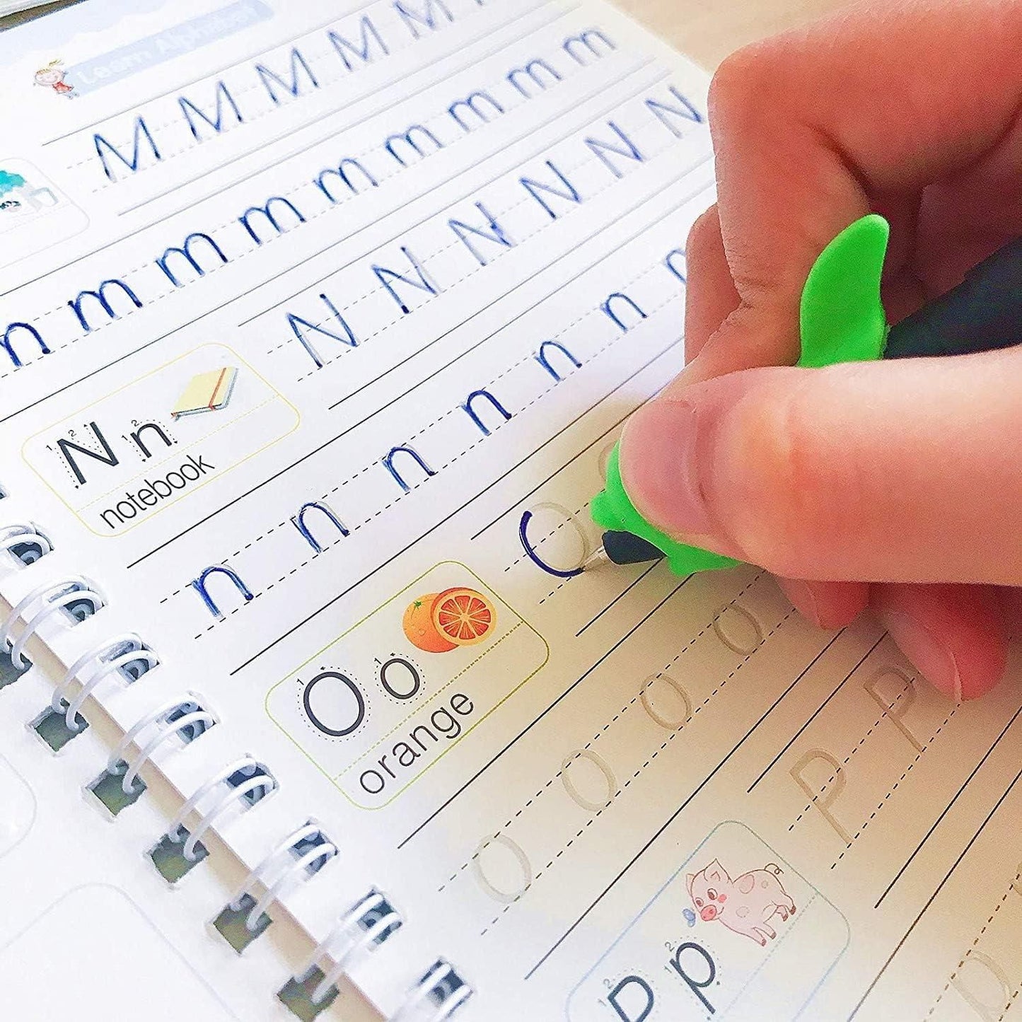 Reusable 4 Magic Copybook – 4-in-1 Handwriting Book for Kids